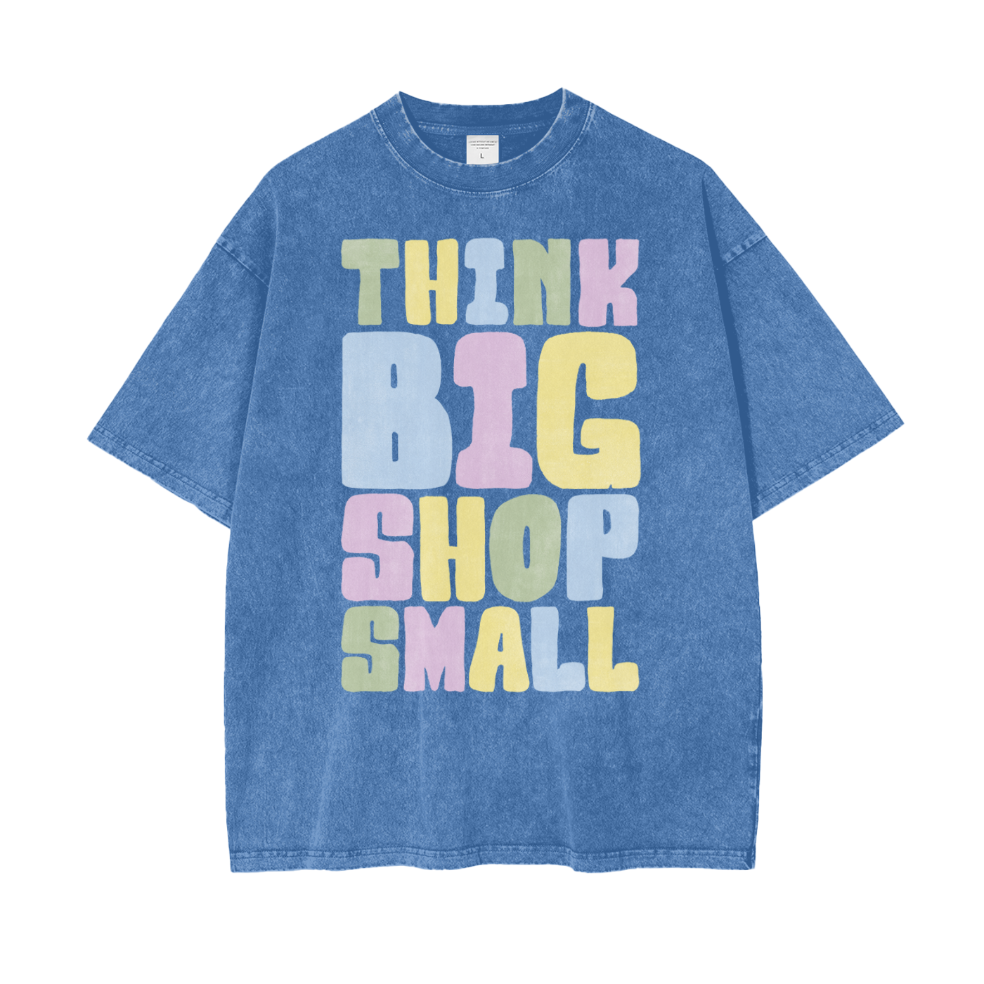 Think Big Unisex Oversize Snow Washed T-Shirt