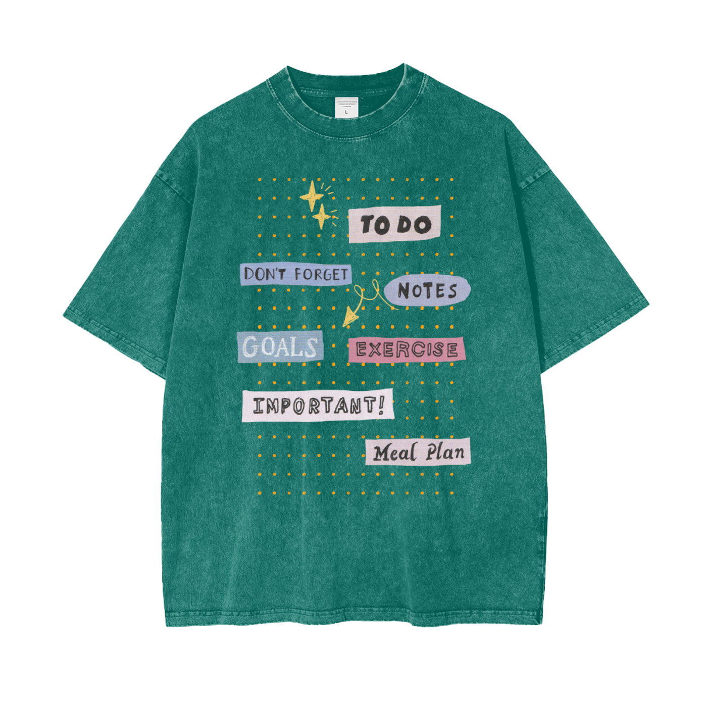 To Do List Unisex Oversize Snow Washed T-Shirt