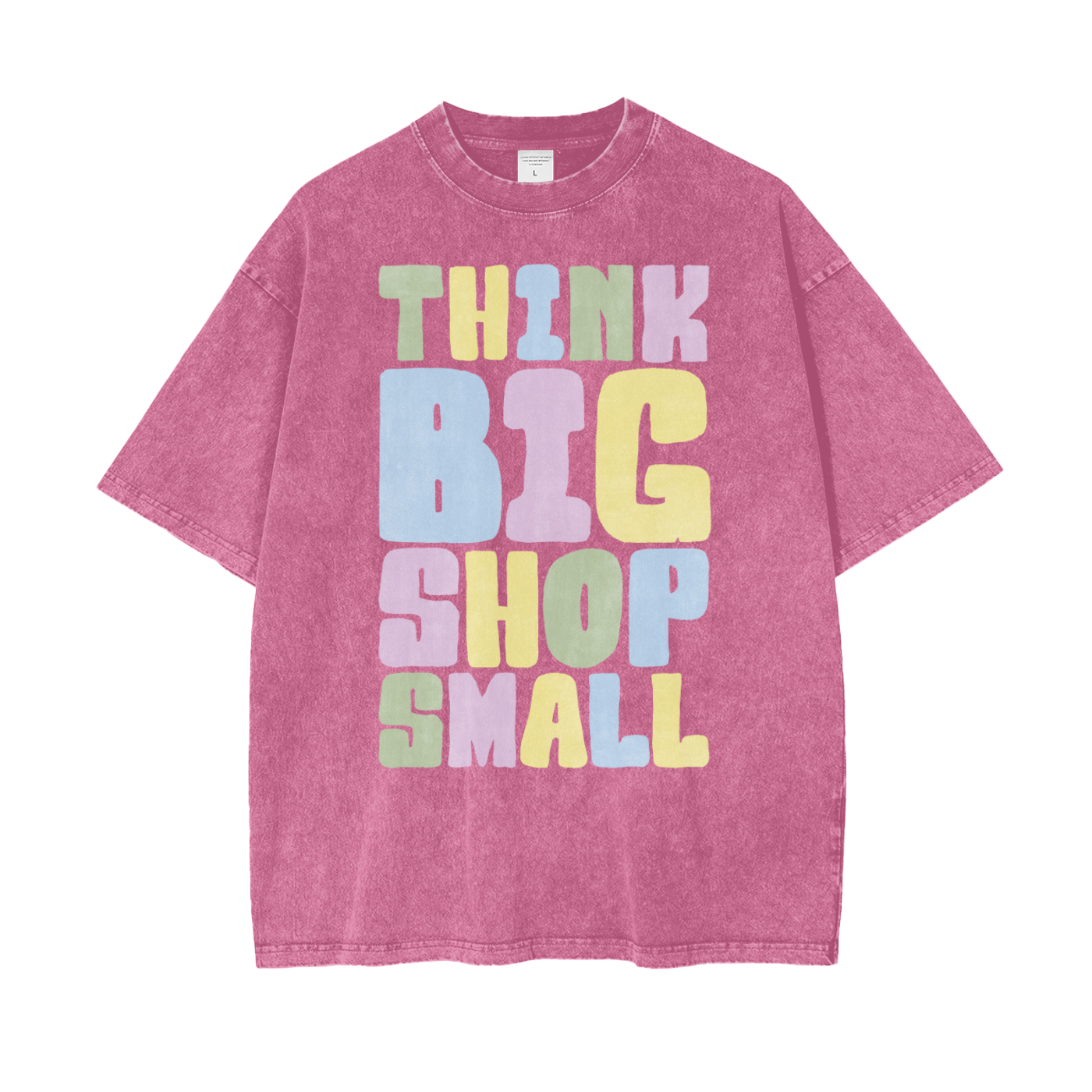Think Big Unisex Oversize Snow Washed T-Shirt