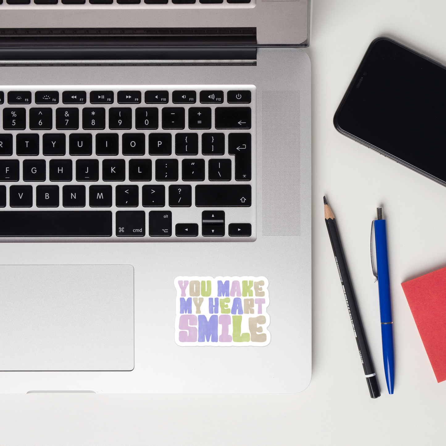 Heart Smile Retro Sticker