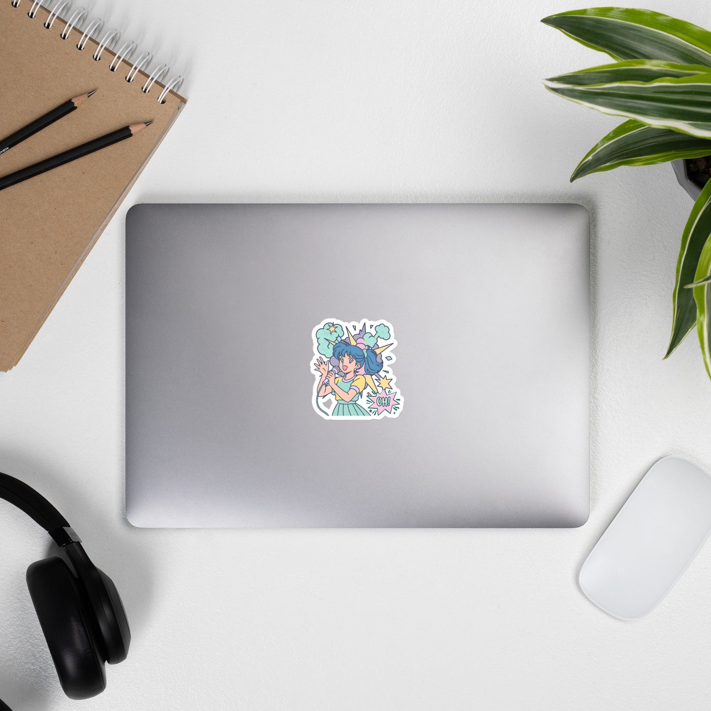 Anime Pastel Singer Retro Sticker