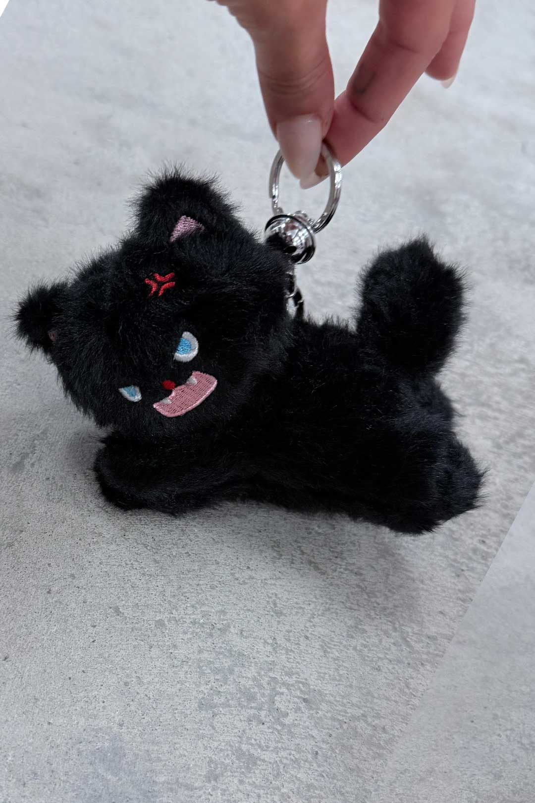 Lil Hex Mad Kitty Plush Charm Keychain ~4inch