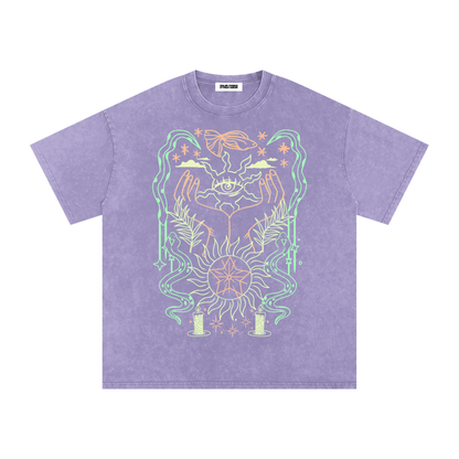 Mystic Hands Unisex Acid Wash Oversize T-Shirt