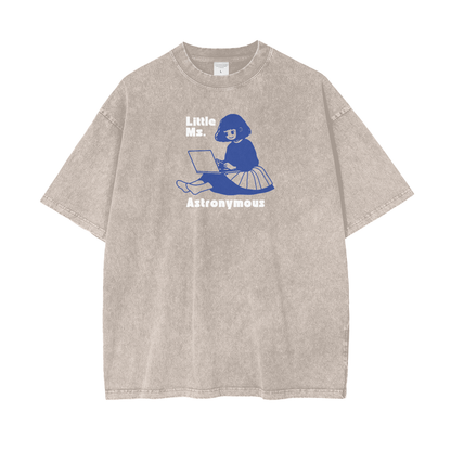 Anime Ms Astro Unisex Oversize Snow Washed T-Shirt