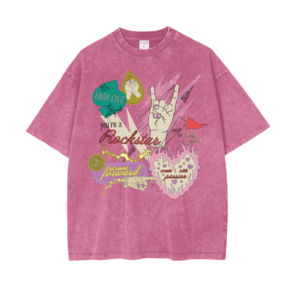 Rockstar Unisex Oversize Snow Washed T-Shirt