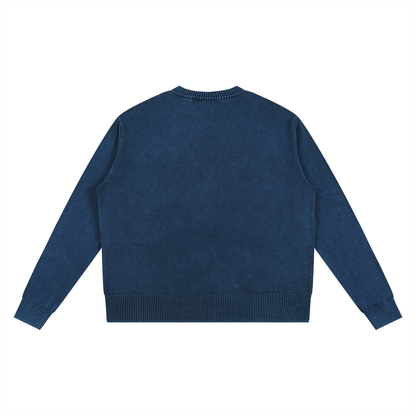 Fire Heart Mineral Wash Oversized Sweater