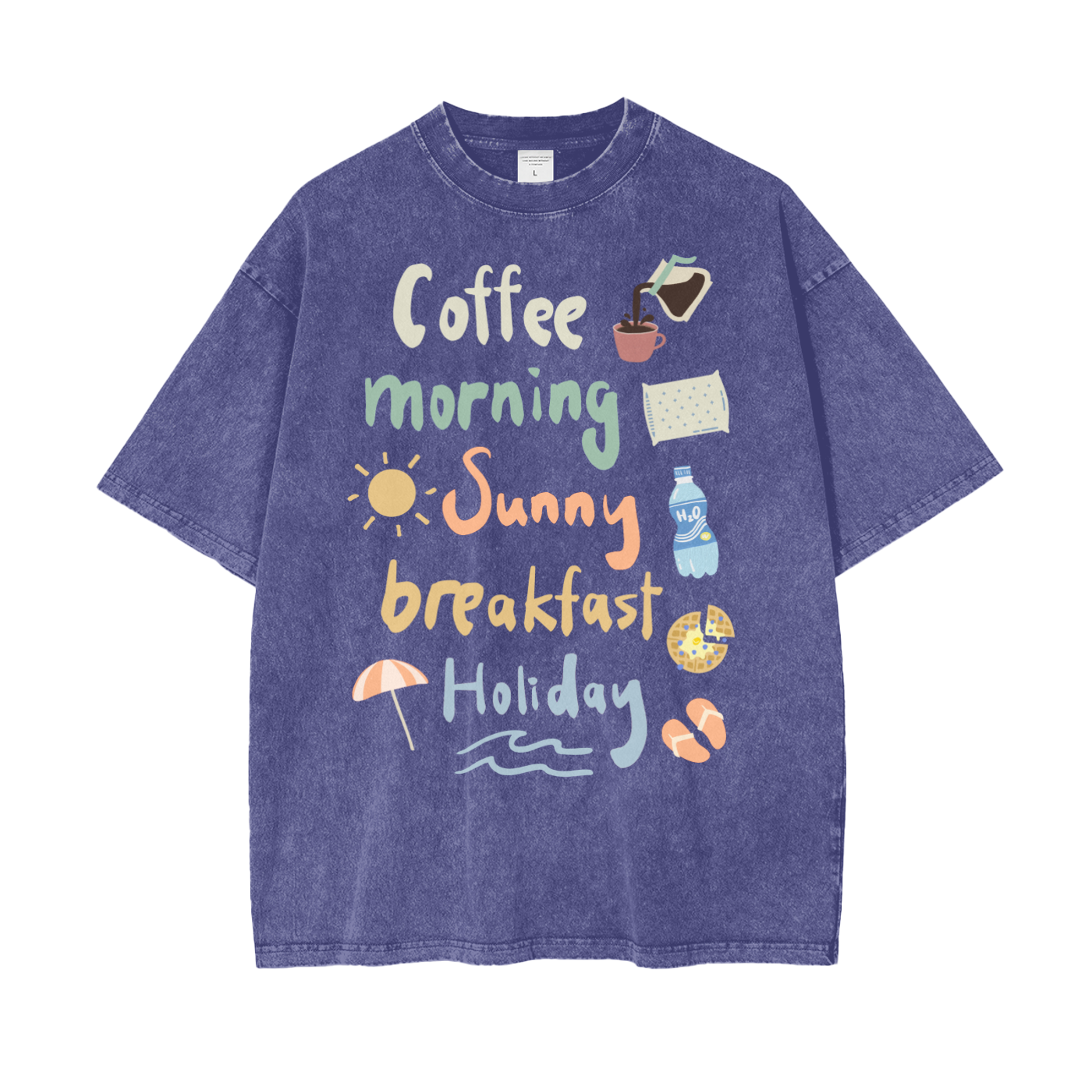 Morning Coffee Unisex Oversize Snow Washed T-Shirt