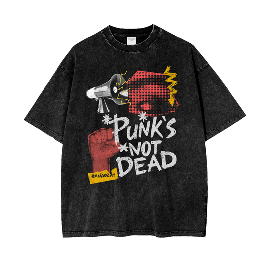 Punk's Not Dead Oversize Snow Washed T-Shirt