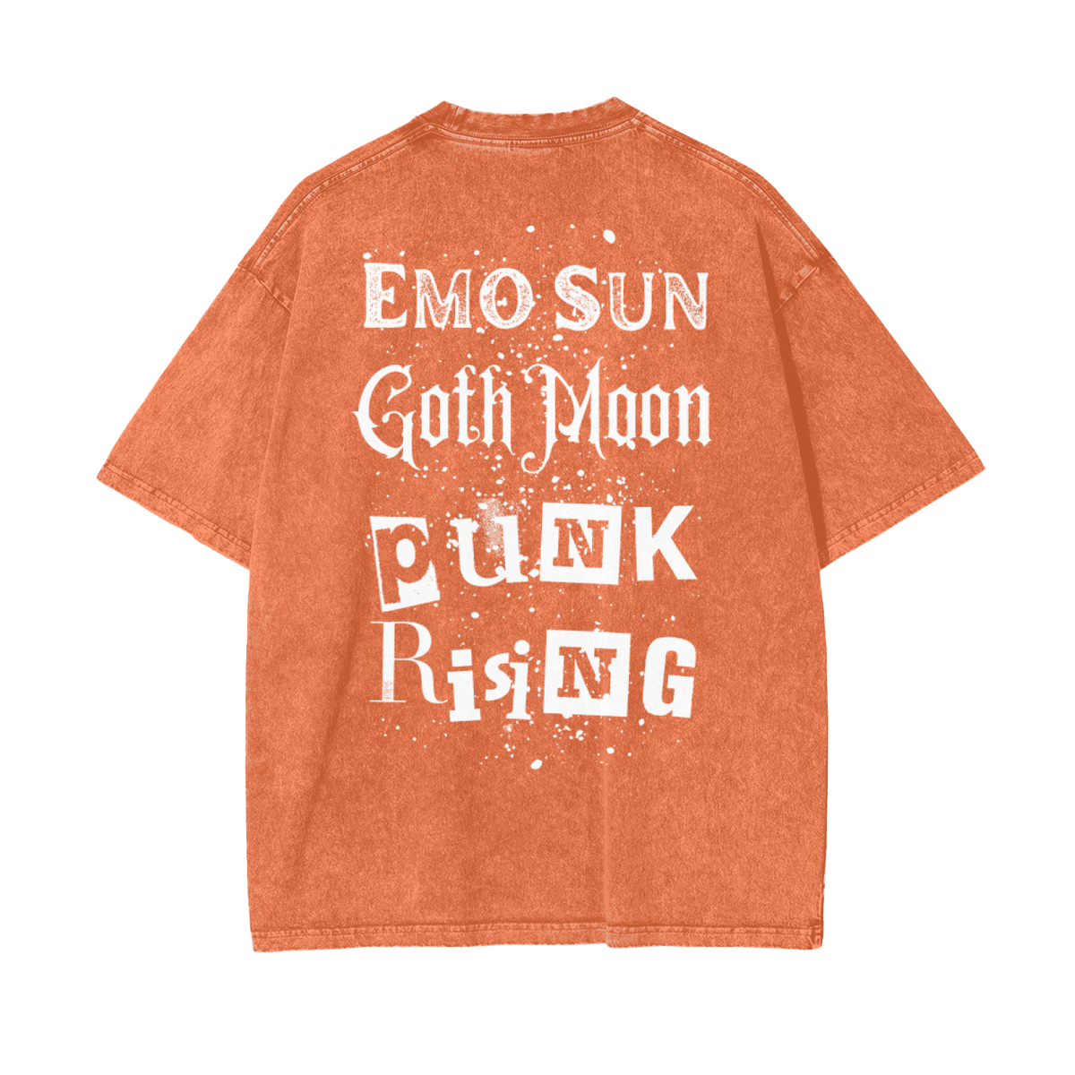 Solar Punk Rising Frt/Bck Oversize Snow Washed T-Shirt
