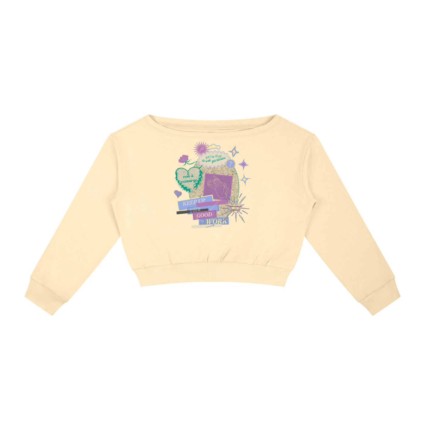 Good Work Women's Off-Shoulder Sweatshirt