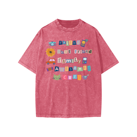 Friends Family Snow Washed KIDS Tee