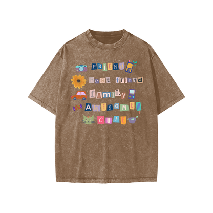 Friends Family Snow Washed KIDS Tee