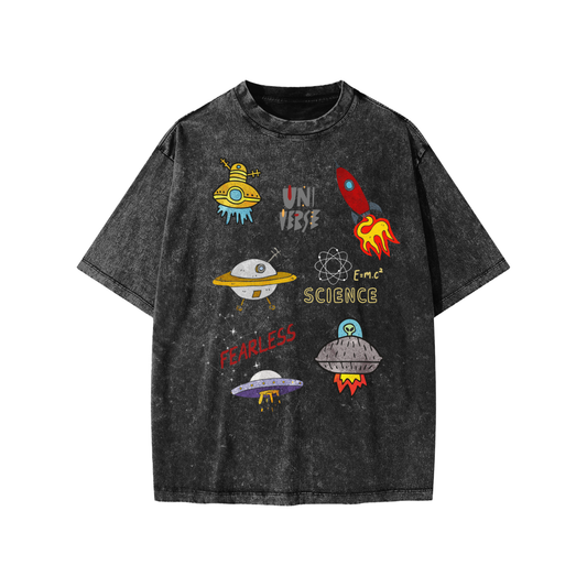 Space Aliens Snow Washed KIDS Tee