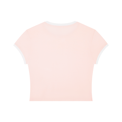 Ice Cream Retro Women's Slim Fit Contrast Rib T-Shirt