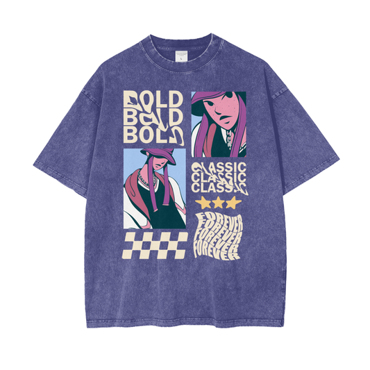 Bold Classic Unisex Oversize Snow Washed T-Shirt