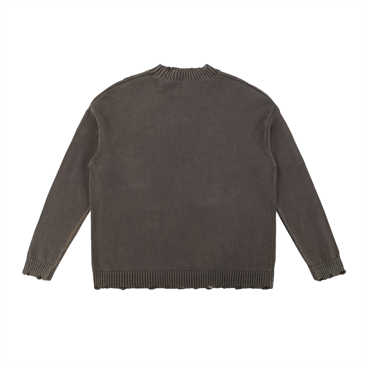 Heart Smile Vintage Washed Hand-Frayed Sweater