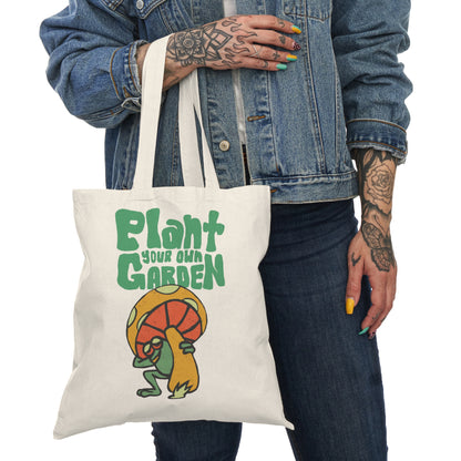 Garden Frog Natural Tote Bag