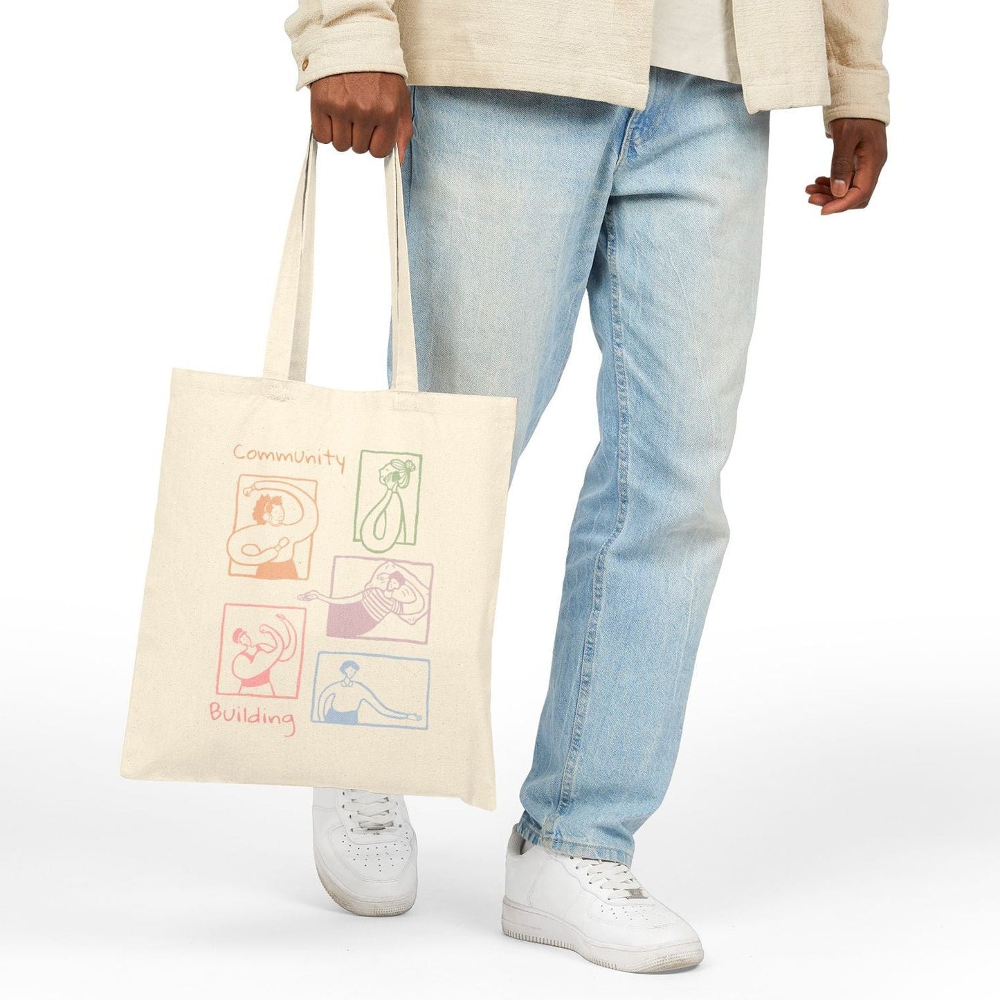 Community Building Cotton Canvas Tote Bag