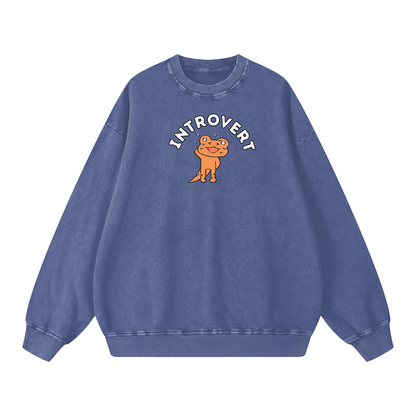 Shy Lizard Acid Wash Oversize Sweatshirt