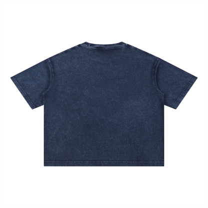 Alien Girl Mineral Wash Boxy Cotton T-Shirt