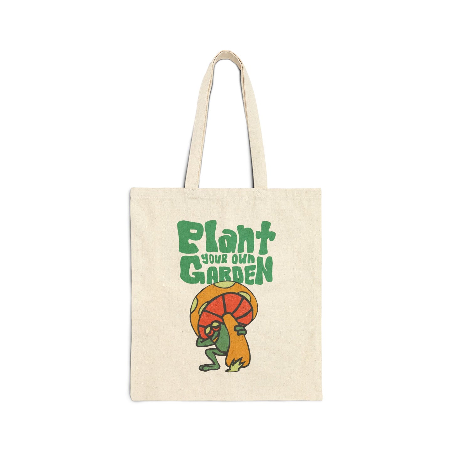 Garden Toad Cotton Canvas Tote Bag