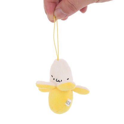 Silly Peeled Banana Mobile Phone Charm Plush Accessory ~3inch