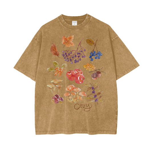 Cozy Fall Unisex Oversize Snow Washed T-Shirt