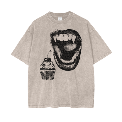 Sweet Tooth Unisex Oversize Snow Washed T-Shirt