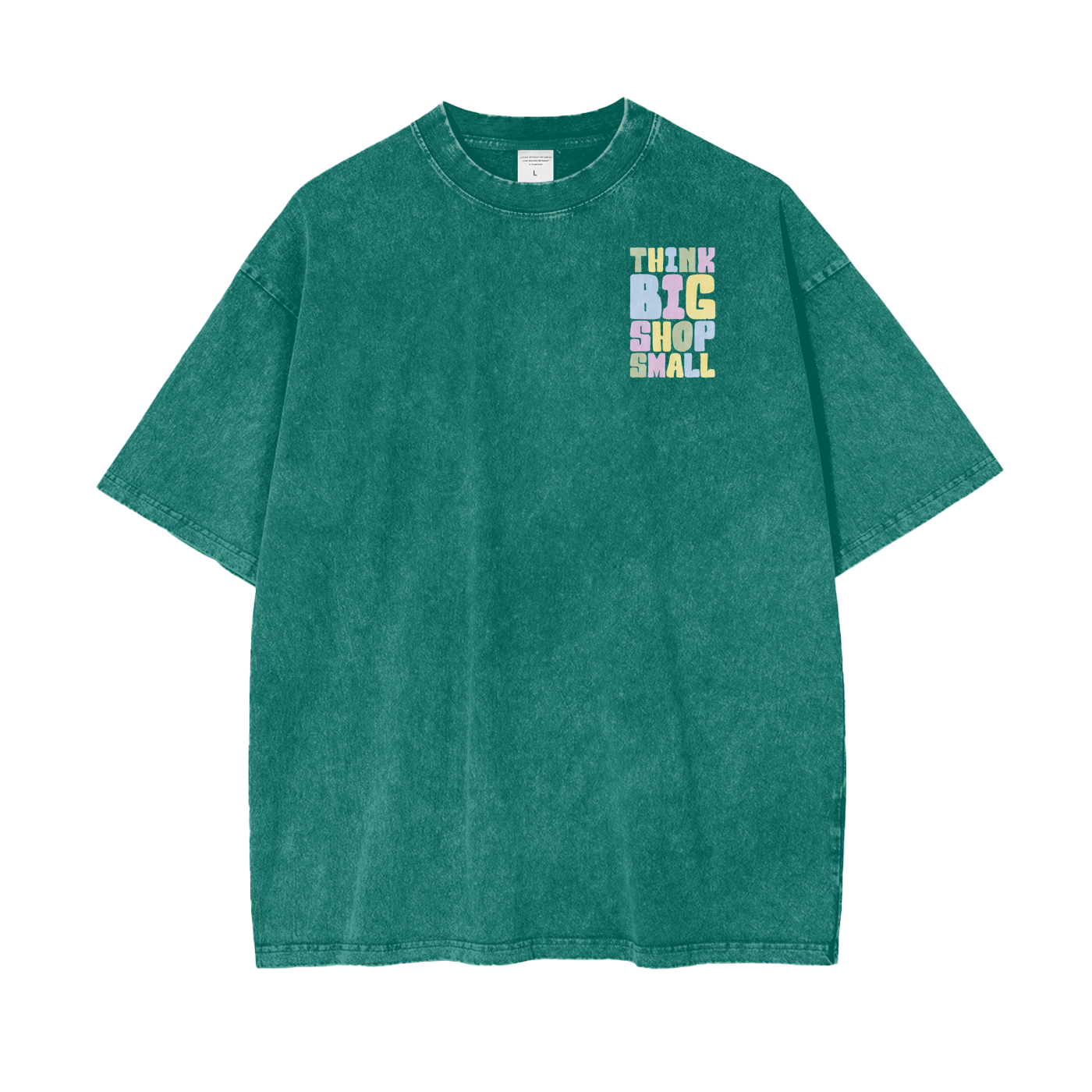 Think Big Unisex Oversize Snow Washed T-Shirt