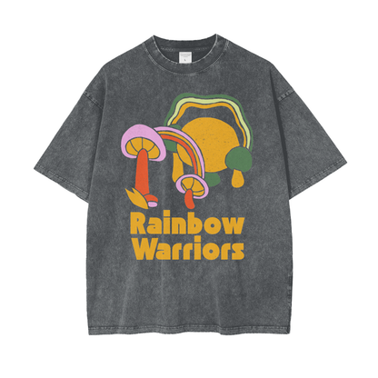 Rainbow Warriors Unisex Oversize Snow Washed T-Shirt