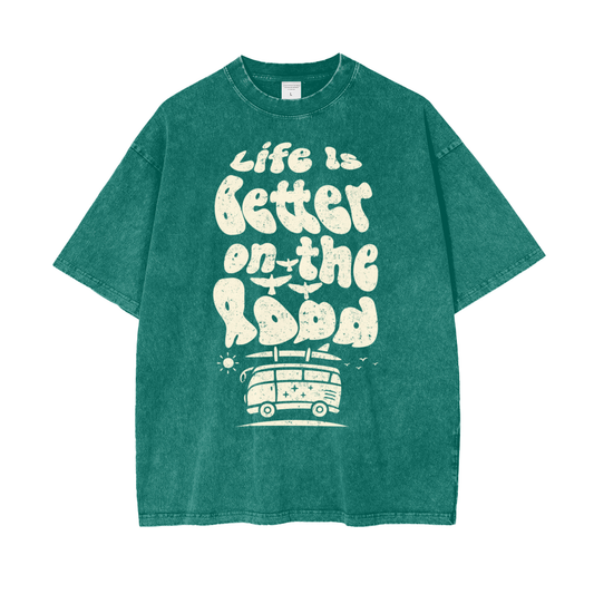 Van Life Unisex Oversize Snow Washed T-Shirt
