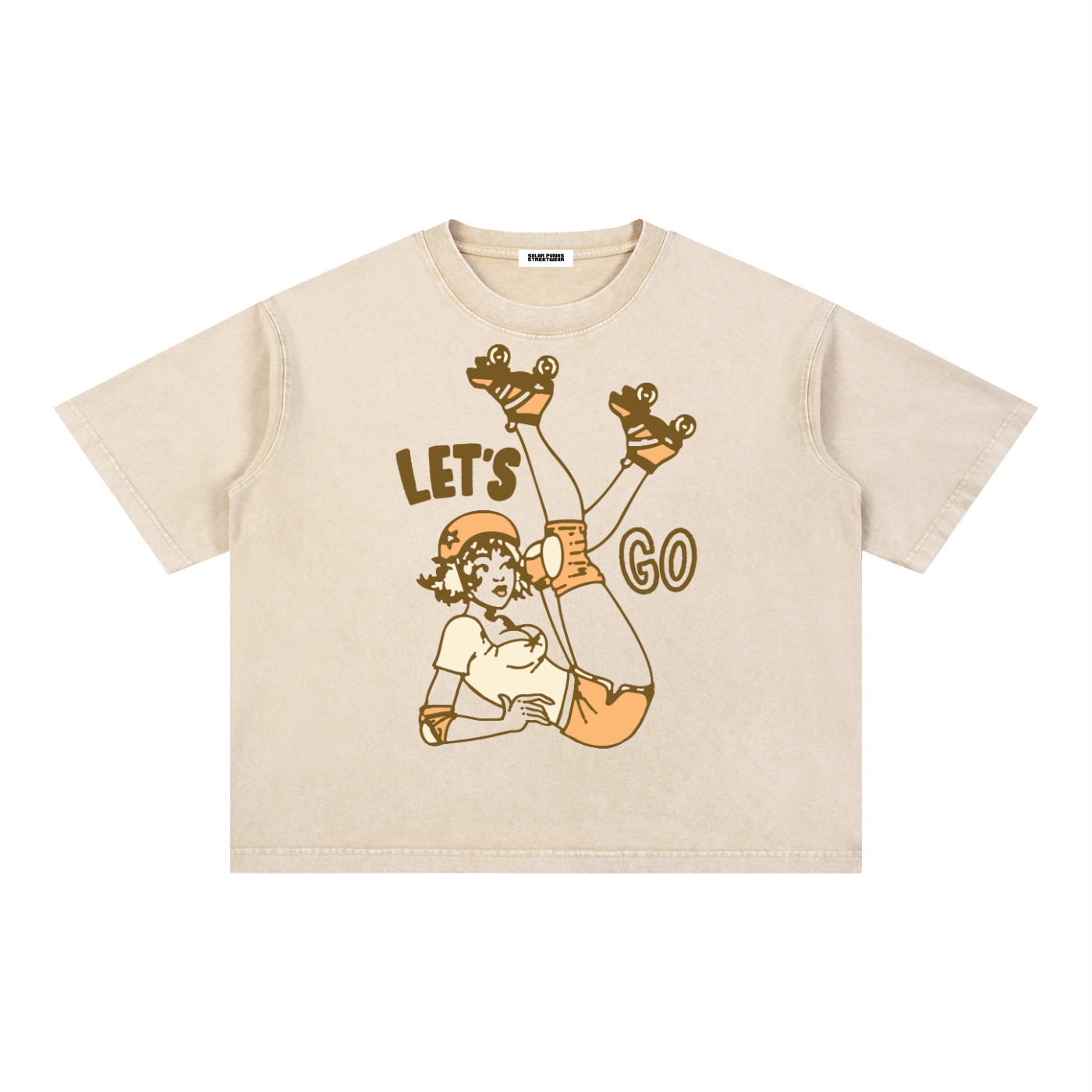Roller Girl Mineral Wash Boxy Cotton T-Shirt
