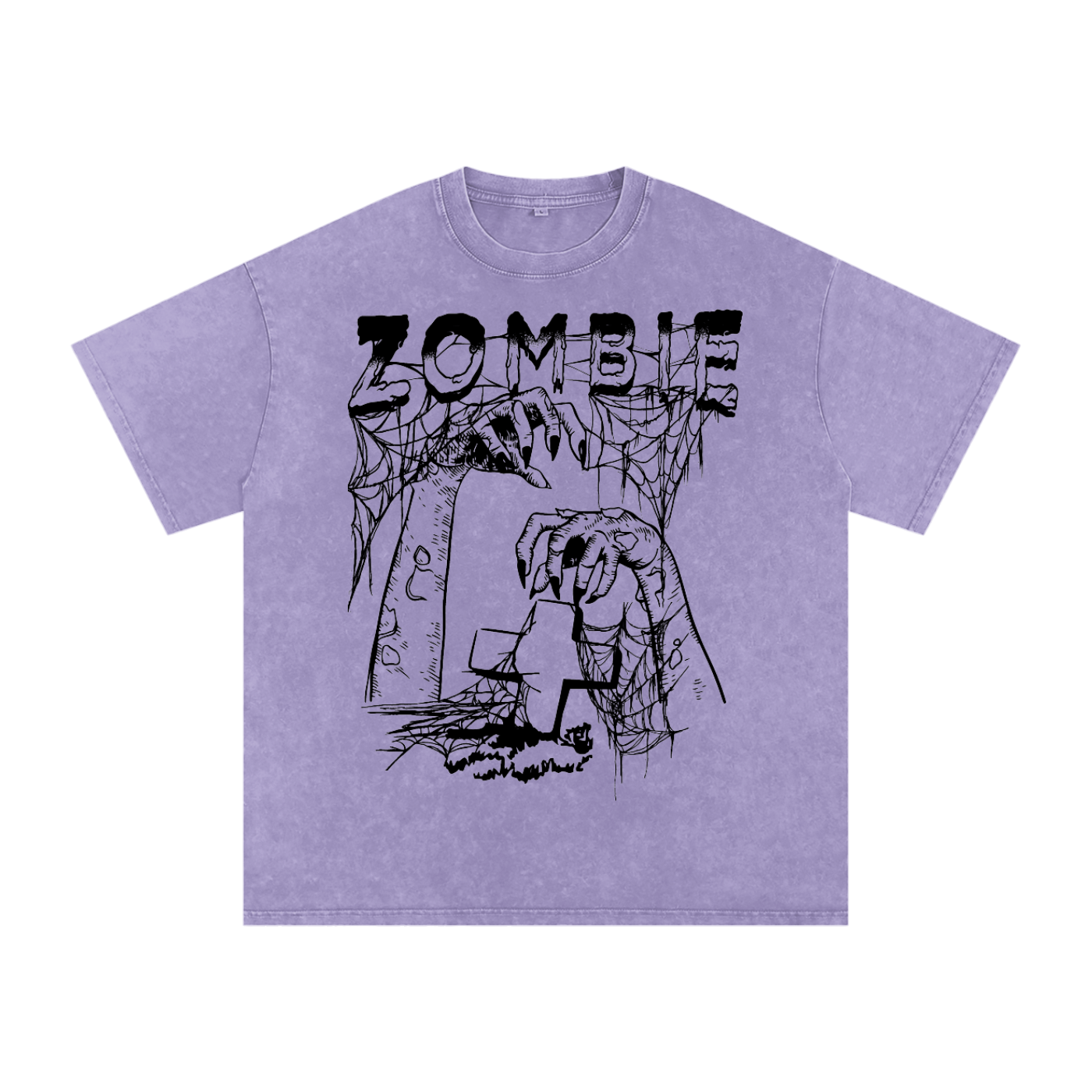 Zombie Acid Wash Unisex Oversize T-Shirt