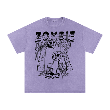 Zombie Acid Wash Unisex Oversize T-Shirt