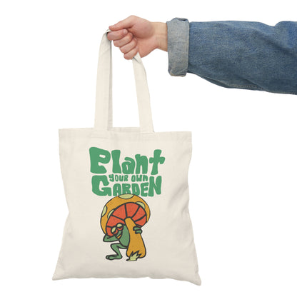 Garden Frog Natural Tote Bag