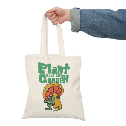 Garden Frog Natural Tote Bag
