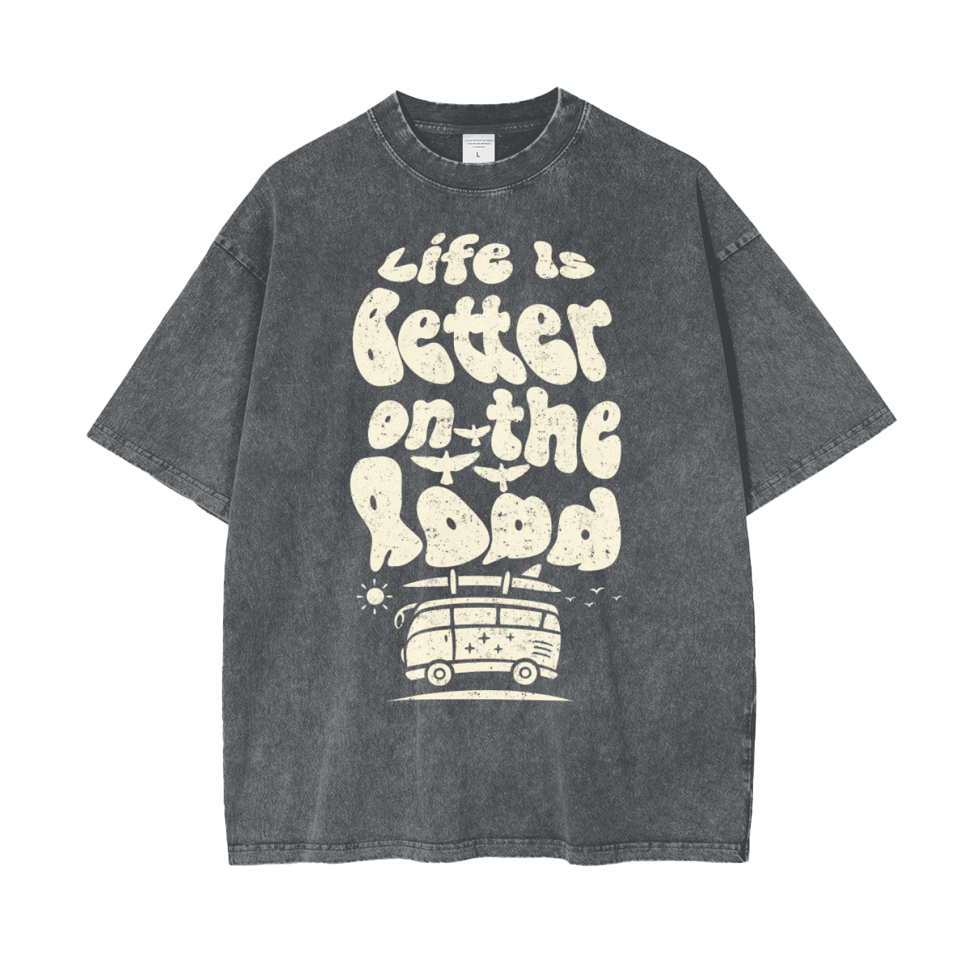 Van Life Unisex Oversize Snow Washed T-Shirt