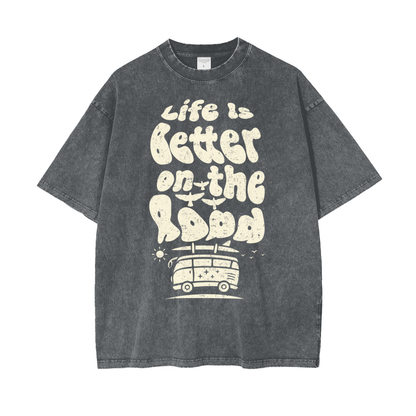 Van Life Unisex Oversize Snow Washed T-Shirt