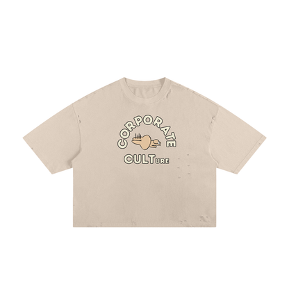 Corp Cult Bunny Unisex Classic Frayed Boxy Tee