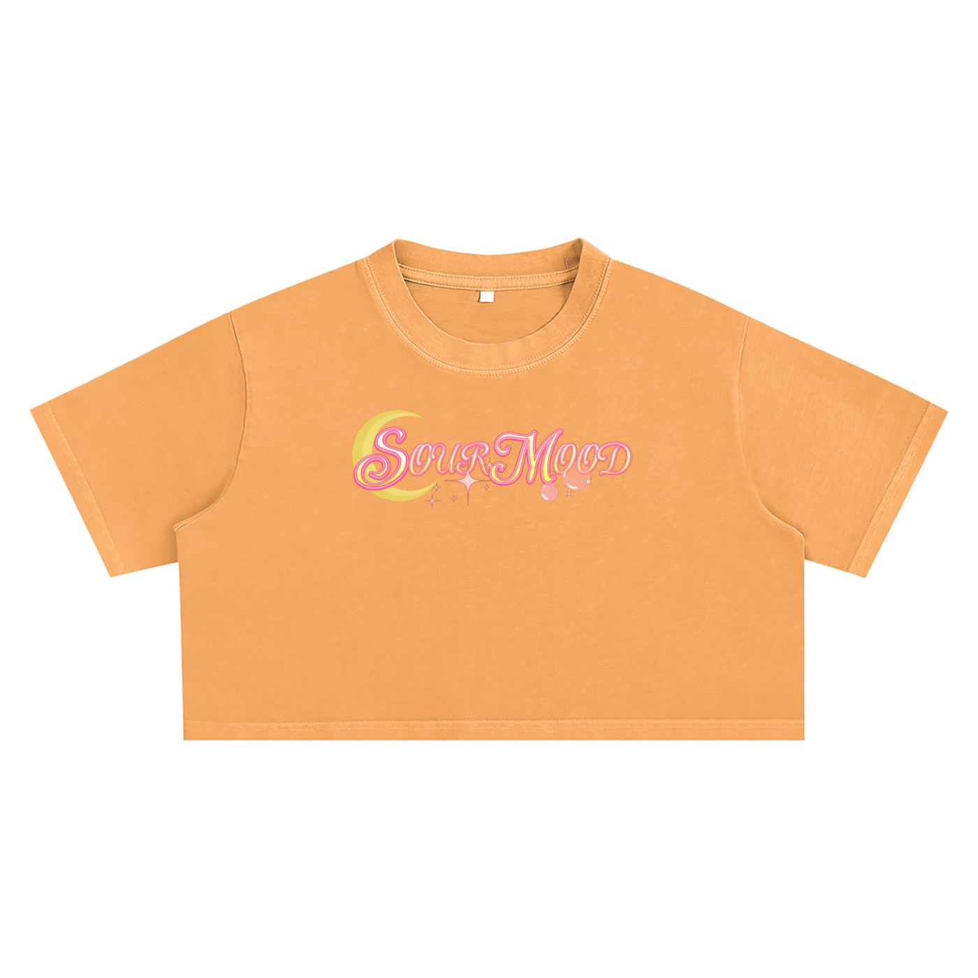 Anime Sour Mood Snow Washed Crop Top