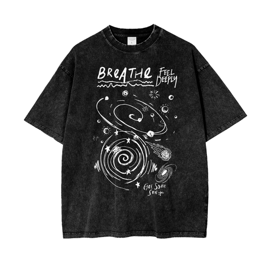 Breathe Universe Unisex Oversize Snow Washed T-Shirt
