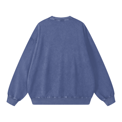 Poor Penguin Acid Wash Oversize Sweatshirt