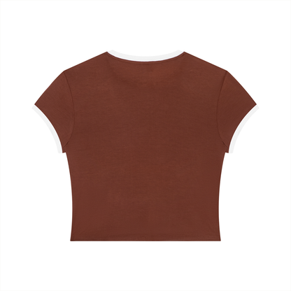 Sweet Treats Retro Women's Slim Fit Contrast Rib T-Shirt
