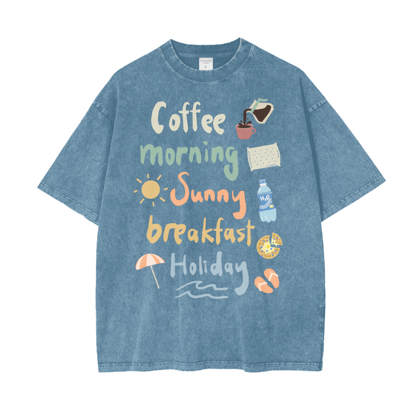 Morning Coffee Unisex Oversize Snow Washed T-Shirt