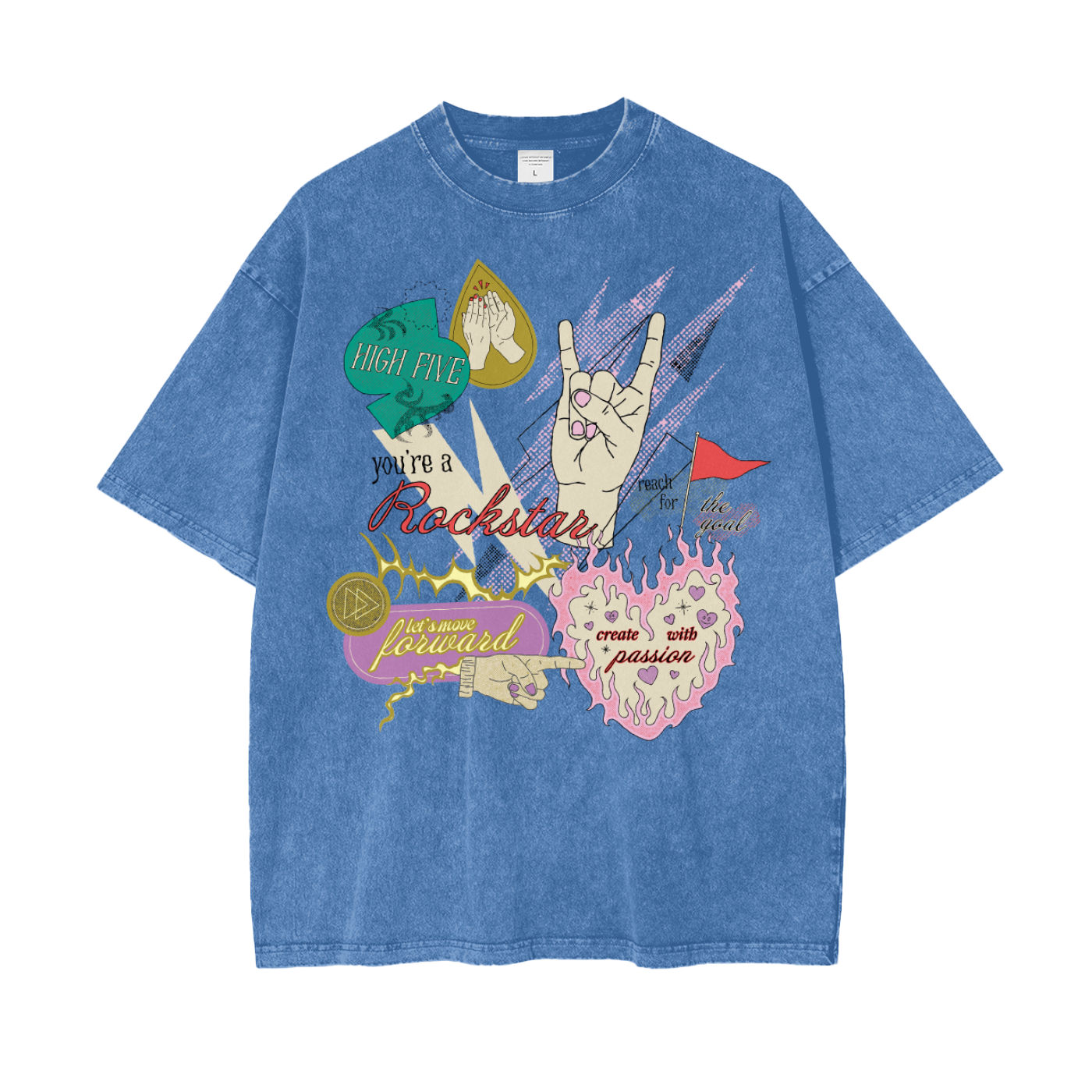 Rockstar Unisex Oversize Snow Washed T-Shirt