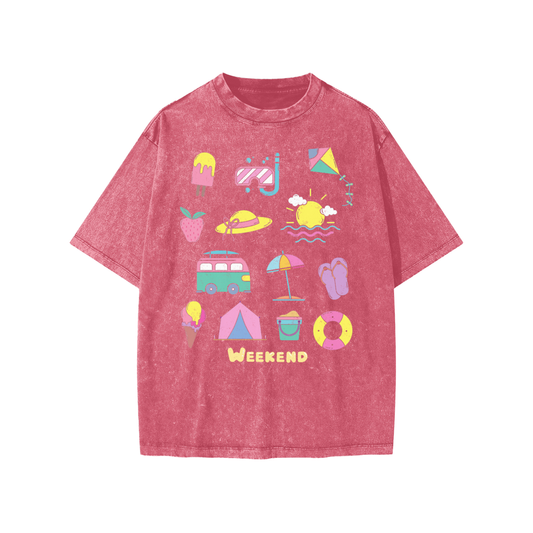 Weekend Items Snow Washed KIDS Tee