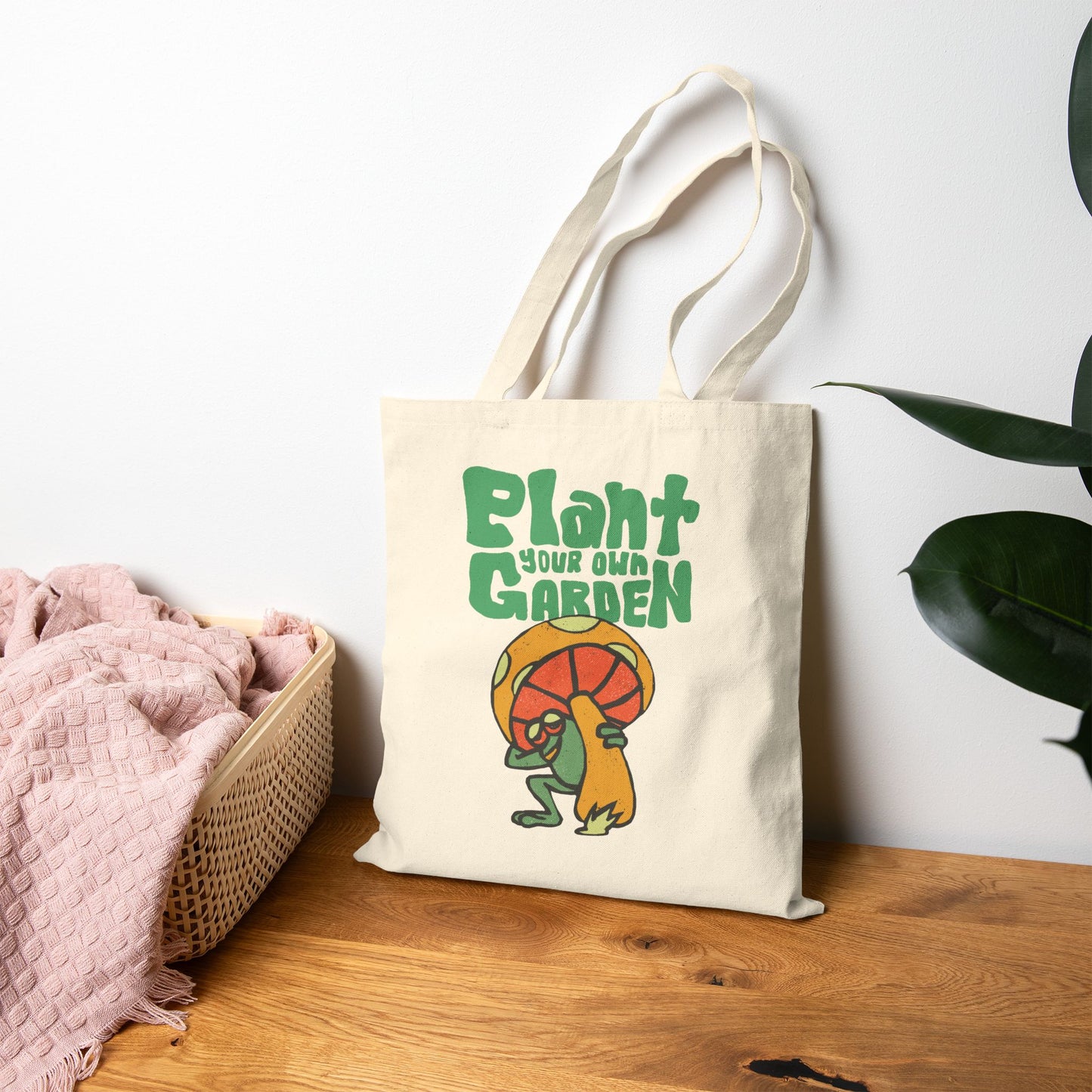 Garden Toad Cotton Canvas Tote Bag