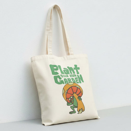 Garden Toad Cotton Canvas Tote Bag