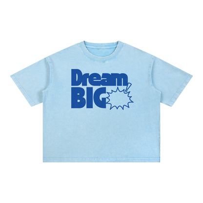 Dream Big Unisex Mineral Wash Boxy T-Shirt