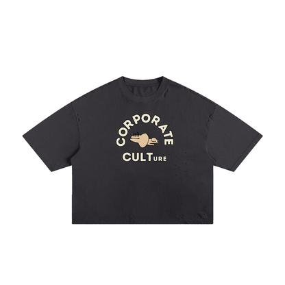 Corp Cult Bunny Unisex Classic Frayed Boxy Tee